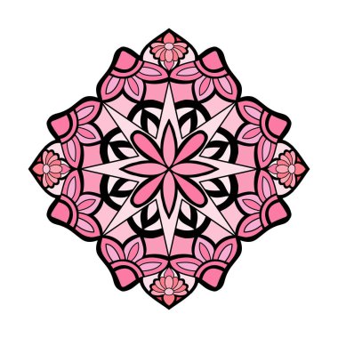 Mandala Mozaik boyama kitabı sayfası. Yetişkinler İçin Mandala Boyama Kitabı Sayfaları Rahatlatır, Deneyimler Rahatlatır. Yeniden Boyutlandırılabilir Vektör Dosyası