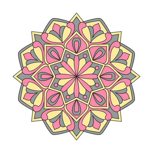 Kozmik Büyülü Renk Mandala boyama kitabı sayfası. Yetişkinler İçin Mandala Boyama Kitabı Sayfaları Rahatlatır, Deneyimler Rahatlatır. Yeniden Boyutlandırılabilir Vektör Dosyası