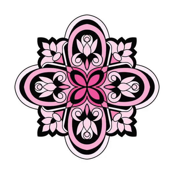 Yetişkin Tranquil Çiçekleri Renkli Mandala boyama kitabı sayfası. Yetişkinler İçin Mandala Boyama Kitabı Sayfaları Rahatlatır, Deneyimler Rahatlatır. Yeniden Boyutlandırılabilir Vektör Dosyası