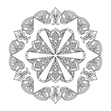 Mandala Manifestosu Renkli Kitap Sayfası şablonu. Yetişkinler İçin Mandala Boyama Kitabı Sayfaları Rahatlatır, Deneyimler Rahatlatır. Yeniden Boyutlandırılabilir Vektör Dosyası