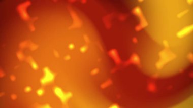 Promosyon materyalleri, dijital tasarımlar, web sitesi geçmişleri ve sanatsal projeler için uygun canlı turuncu ve sarı şekillerin soyut arkaplanı.