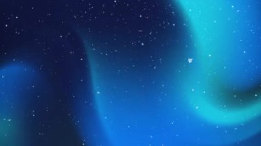 Mavi ve yeşil aurora borealis gece gökyüzünde dans ediyor. Seyahat blogları, doğa siteleri ve bilimsel sunumlar için ideal..