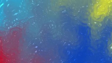 Kırmızı, mavi ve sarı soyut su tablosu. Özgeçmişlere, sanat eserlerine, dijital tasarımlara ve yaratıcı projelere uygundur..