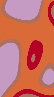 Canlı mor, kırmızı ve turuncu şekilli soyut geometrik tasarım. Geçmişi, posterleri ve modern hisleri olan sanatsal projeler için uygun..