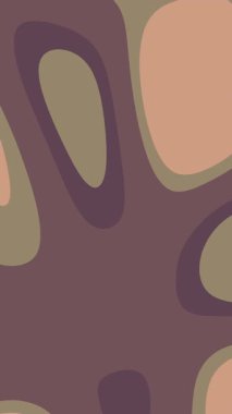 Üst üste binen kahverengi, yeşil ve mor şekilli soyut tasarım, arka plan, tekstil, ambalaj ve teminat projeleri için ideal.