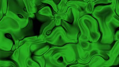 Parlak, koyu yeşil arka plan. Sıvı, dalgalı kıvrımlar ve erimiş dokuya sahip. Modern dijital tasarımlar ve yaratıcı görsel sanatlar için ideal..