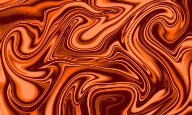 Amber ve Brown 'ın Soyut Akan Renkleri, Dinamik Sıvı Mermer 