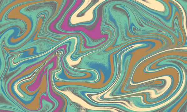 Teal, Gold ve Pembe 'nin Dönen Renkleriyle Soyut Sıvı Sanatı