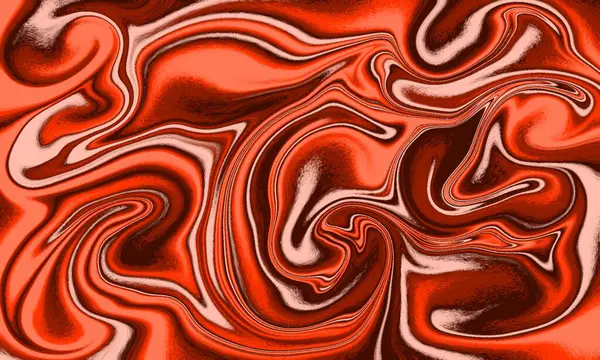 Mercan ve Kahverenginin Soyut Akan Renkleri, Dinamik Mermer Efekti