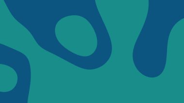 Gök mavisi arkaplanda koyu mavi organik şekiller barındıran asgari soyut bir arka plan. Pürüzsüz ve cesur tasarım modern ve yaratıcı bir görsel stil sağlıyor..