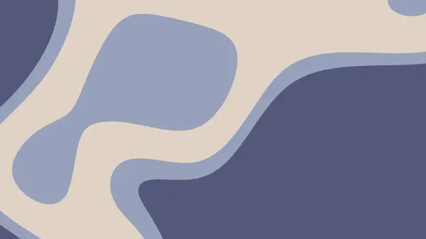 Krem ve mavi tonlarda katmanlı organik şekillere sahip düz soyut arkaplan