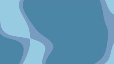 Düz arkaplan, çeşitli mavi tonlarında katmanlı organik şekiller.