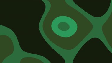 Katmanlı şekilleri ve pürüzsüz eğrileri olan modern koyu yeşil bir arka plan, dijital sanat, sunumlar veya duvar kağıtları için ideal bir stil ve dinamik tasarım yaratır..