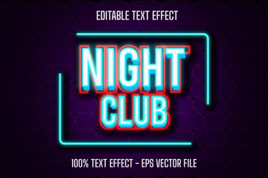 Gece Metni Efekti Neon Biçimi