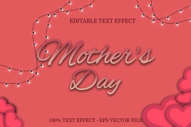 Anneler Günü Metin Efekti Modern Biçim