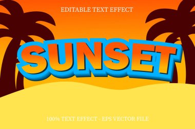 Günbatımı Metin Efekti Modern Biçim