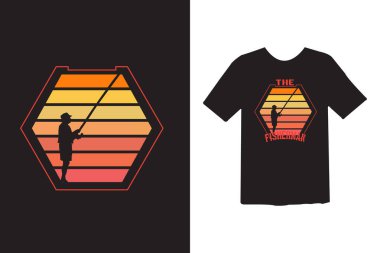 Balıkçı Tişörtü Tasarımı Retro Vintage