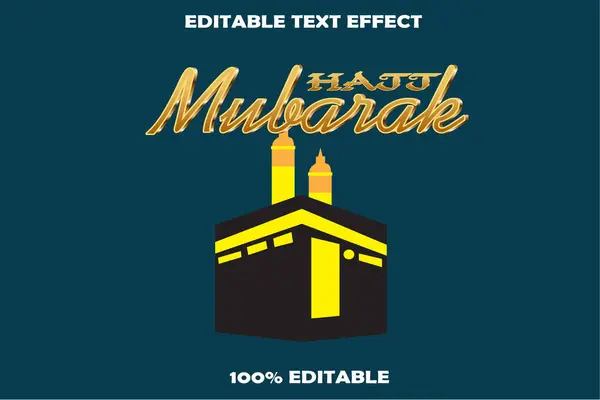 stock vector Hajj Mabrour Editable Text Effect 3D Emboss Cartoon