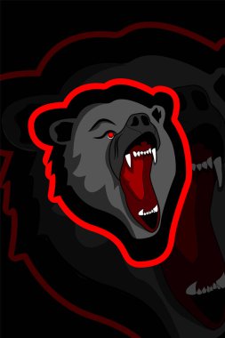 Ayı Maskotu E Spor Logosunun Başı