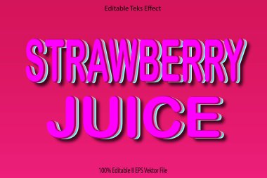 Çilek Suyu Düzenlenebilir Metin Efekti