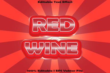 Kırmızı Şarap Düzenlenebilir Metin Efekti
