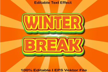 Kış molası Düzenlenebilir Metin Efekti