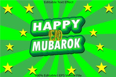 Mutlu düzenlenebilir metin efekti