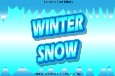 Kış Karı Düzenlenebilir Metin Efekti