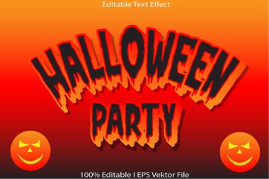 Cadılar Bayramı partisi düzenlenebilir metin efekti