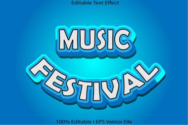 Müzik Festivali Düzenlenebilir Metin Efekti