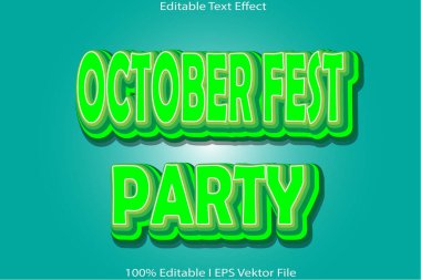 Ekim Festivali Parti Düzenlenebilir Metin Efekti