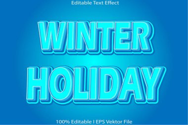 Kış Tatili Düzenlenebilir Metin Efekti