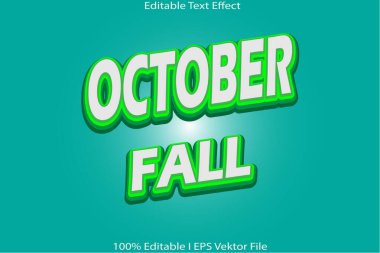 Ekim Sonbaharı Düzenlenebilir Metin Efekti