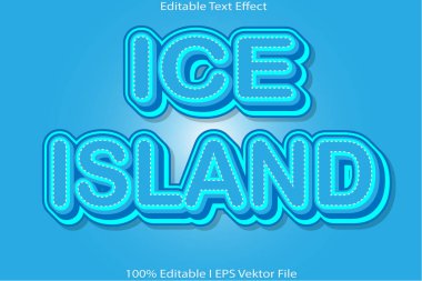 Buz Adası Düzenlenebilir Metin Efekti