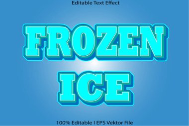Donmuş Buz Düzenlenebilir Metin Efekti