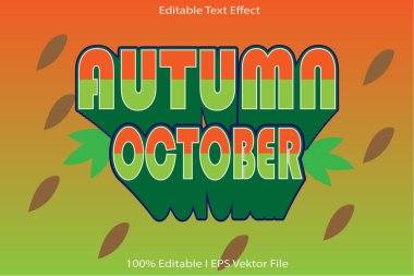 Sonbahar Ekim Düzenlenebilir Metin Efekti