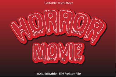 Korku Filmi Düzenlenebilir Metin Efekti