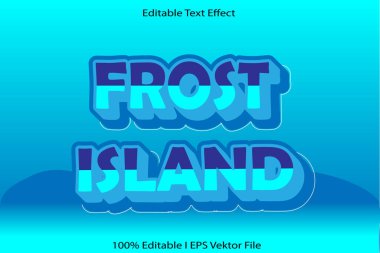 Frost Adası Düzenlenebilir Metin Efekti