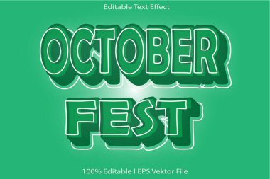 Ekim Festivali düzenlenebilir metin efekti