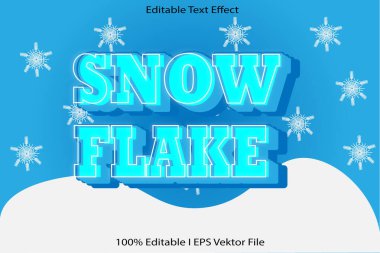 Kar Tanesi Düzenlenebilir Metin Efekti