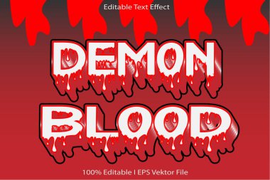 İblis Kanı Düzenlenebilir Metin Efekti