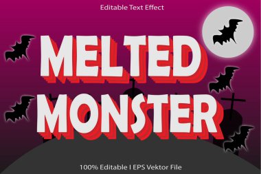 Erimiş Canavar Düzenlenebilir Metin Efekti