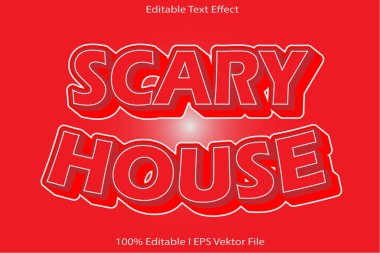 Korkunç Ev Düzenlenebilir Metin Efekti