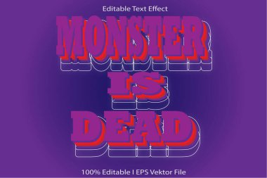 Canavar Ölü Düzenlenebilir Metin EfektiName