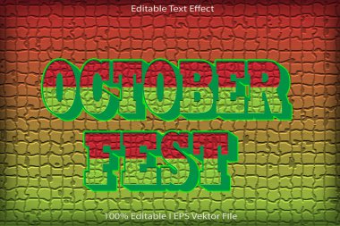 Ekim Festivali düzenlenebilir metin efekti