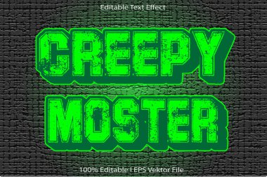 Ürkütücü Canavar Düzenlenebilir Metin Efekti