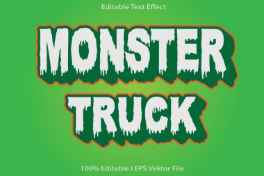 Canavar Kamyonu Düzenlenebilir Metin Efekti