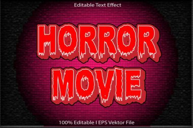 Korku Filmi Düzenlenebilir Metin Efekti