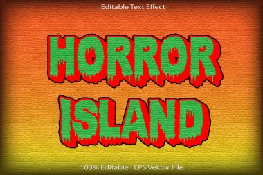 Korku Adası Düzenlenebilir Metin Efekti