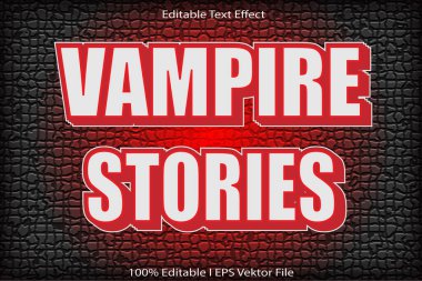 Vampir Hikayeleri Düzenlenebilir Metin Efekti